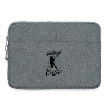 Joueur de crosse - Sacoche pour ordinateur portable 15 pouces - gris chiné - Devant