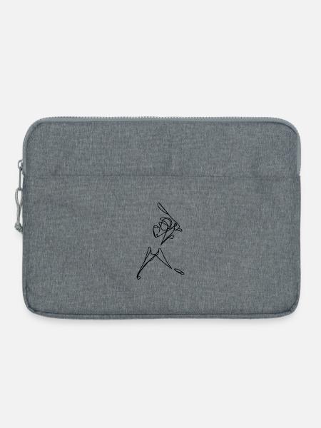 Kricketspieler - Laptoptasche 15" - Grau meliert