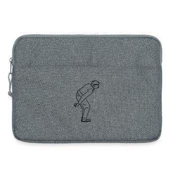 Petanque Spieler Rechtshänder - Laptoptasche 15" - Grau meliert - Vorne