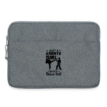Female Karateka - Laptop bag 15" - heather grey - Front