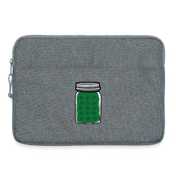 Pot de chance au trèfle - Sacoche pour ordinateur portable 15 pouces - gris chiné - Devant