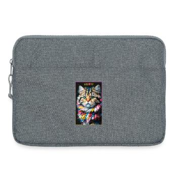 Chat astucieux - Sacoche pour ordinateur portable 15 pouces - gris chiné - Devant