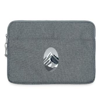 Abstract Mountains with Contrasts of Greys - Laptop bag 15" - heather grey - Front