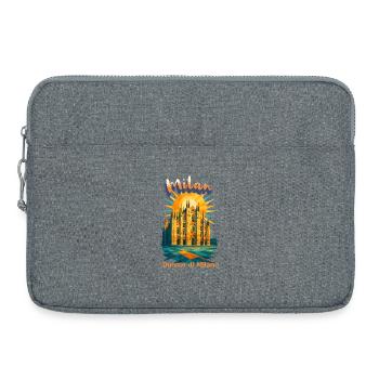 Duomo di Milano Retro Vintage Cathedral Shirt - Laptop bag 15" - heather grey - Front