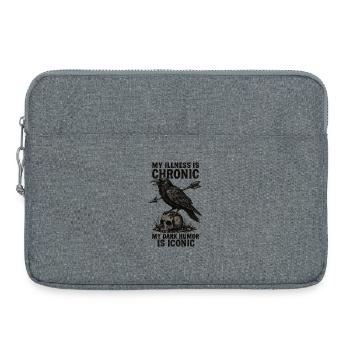 Maladie chronique Humour noir Raven Tee - Sacoche pour ordinateur portable 15 pouces - gris chiné - Devant