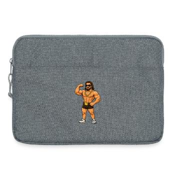 Wrestler with gold chain - Laptop bag 15" - heather grey - Front