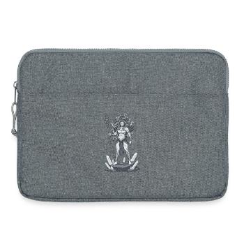 Guerrier Méduse à tête de serpent - Sacoche pour ordinateur portable 15 pouces - gris chiné - Devant