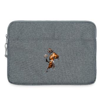 Kampfgeist Boxer Illustration - Laptoptasche 15" - Grau meliert - Vorne