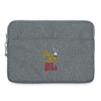 Les dieux des dés m’amusent - Sacoche pour ordinateur portable 15 pouces - gris chiné - Devant