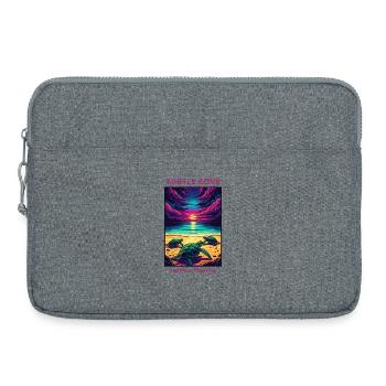 Bahamian Paradies Sonnenuntergang Schildkrötenbuch - Laptoptasche 15" - Grau meliert - Vorne