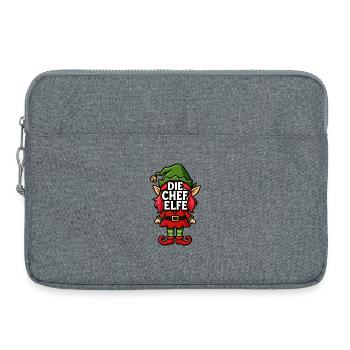 Chef Elf Tenue de Noël Famille - Sacoche pour ordinateur portable 15 pouces - gris chiné - Devant