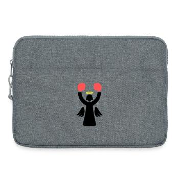 boxer engel piktogramm lustig - Laptoptasche 15" - Grau meliert - Vorne