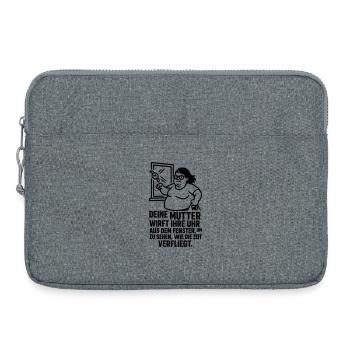 uhr aus dem fenster - Laptoptasche 15" - Grau meliert - Vorne
