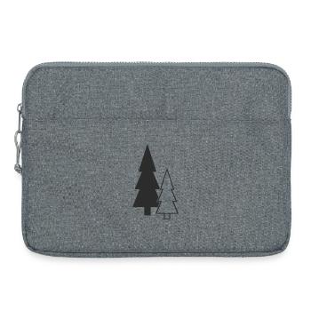 Forest Silhouette Fir Trees - Laptop bag 15" - heather grey - Front