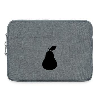 Silhouette de poire, fruit minimal - Sacoche pour ordinateur portable 15 pouces - gris chiné - Devant