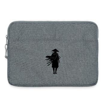 Schatten Krieger Samurai Strohhut - Laptoptasche 15" - Grau meliert - Vorne