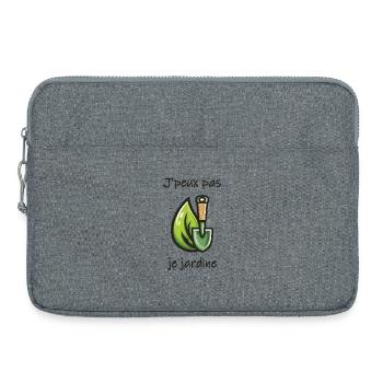 I can't I garden – Gardener humor - Laptop bag 15" - heather grey - Front