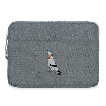 Écharpe Pigeon Beanie – Illustration Urban Minimal - Sacoche pour ordinateur portable 15 pouces - gris chiné - Devant