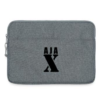 Ajax – Conception du prénom | Typographie minimale - Sacoche pour ordinateur portable 15 pouces - gris chiné - Devant