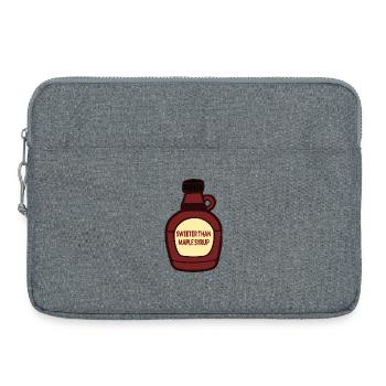 Maple Syrup Sweet Compliment - Laptop bag 15" - heather grey - Front