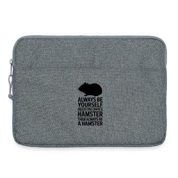Dictons de hamster Cadeau drôle de hamster - Sacoche pour ordinateur portable 15 pouces - gris chiné - Devant