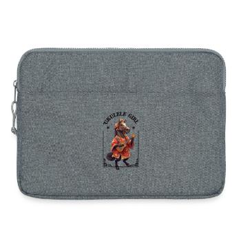 Ukulele girl horse - Laptoptasche 15" - Grau meliert - Vorne