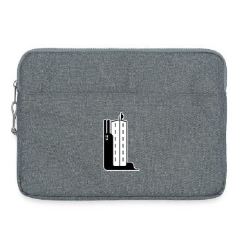 Block Snail - Laptop bag 15" - heather grey - Front