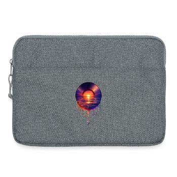 Vinyle qui goutte - Sacoche pour ordinateur portable 15 pouces - gris chiné - Devant