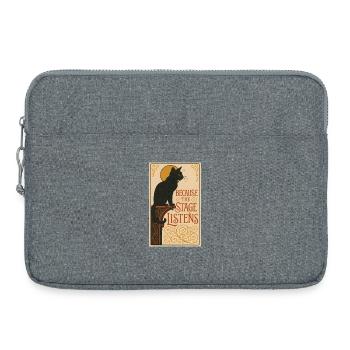 Weil die Bühne zuhört | Theater Katze - Laptoptasche 15" - Grau meliert - Vorne
