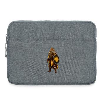 Runenkrieger im Feuerpelz - Laptoptasche 15" - Grau meliert - Vorne