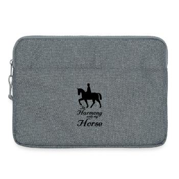 Dicton équestre, Cheval, Animal, Équitation, Sports, Cadeau - Sacoche pour ordinateur portable 15 pouces - gris chiné - Devant