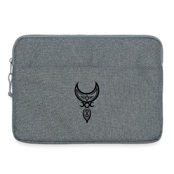 Moon with infinity symbol and goddess. - Laptop bag 15" - heather grey - Front