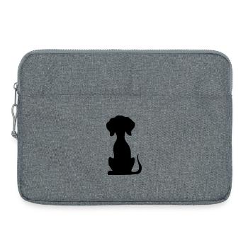 chien - Sacoche pour ordinateur portable 15 pouces - gris chiné - Devant