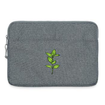 Kräuter - Laptoptasche 15" - Grau meliert - Vorne