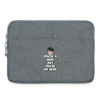 Du bist ein Nerd, aber du bist mein Nerd - Laptoptasche 15" - Grau meliert - Vorne