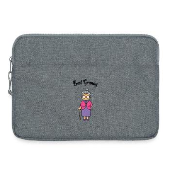 Beste Omi Spruch Sehschwäche Großmutter Brille Oma - Laptoptasche 15" - Grau meliert - Vorne
