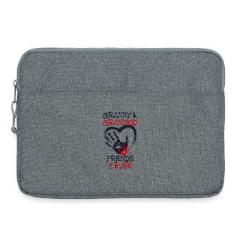 Petit-enfant Grand-mère Grand-mère Déclaration Senior - Sacoche pour ordinateur portable 15 pouces - gris chiné - Devant