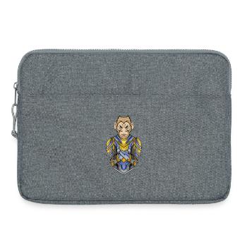 Chevalier Singe avec Armure Croisé - Sacoche pour ordinateur portable 15 pouces - gris chiné - Devant
