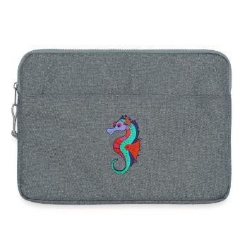 Hippocampe ardent aux couleurs fraîches - Sacoche pour ordinateur portable 15 pouces - gris chiné - Devant