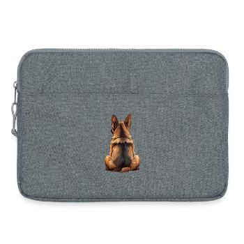 German Shepherd - Laptop bag 15" - heather grey - Front