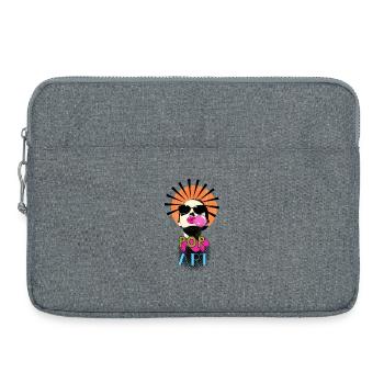 Femme Pop Art - Sacoche pour ordinateur portable 15 pouces - gris chiné - Devant