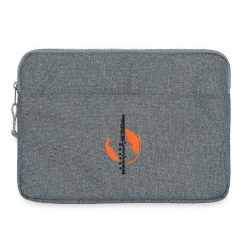 Dessin de flûte traversière - Sacoche pour ordinateur portable 15 pouces - gris chiné - Devant