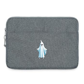 Fantôme d’Halloween - Sacoche pour ordinateur portable 15 pouces - gris chiné - Devant