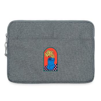 Fleurs en boîte broyée - Sacoche pour ordinateur portable 15 pouces - gris chiné - Devant