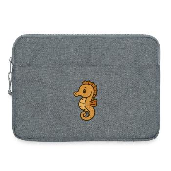 Cute Cartoon Seahorse – Ocean Buddy - Laptop bag 15" - heather grey - Front