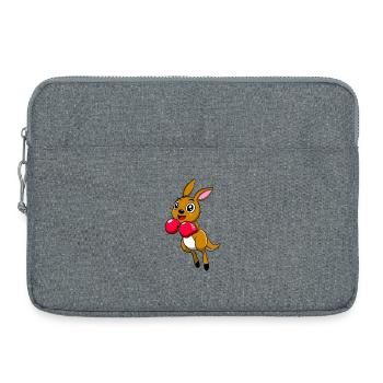 Kangourou - Sacoche pour ordinateur portable 15 pouces - gris chiné - Devant