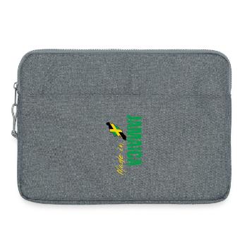 Fabriqué en Jamaïque, design vertical - Sacoche pour ordinateur portable 15 pouces - gris chiné - Devant