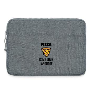  Pizza Slice Character - Laptop bag 15" - heather grey - Front