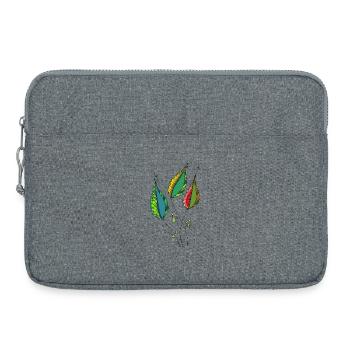 Feuilles abstraites - Sacoche pour ordinateur portable 15 pouces - gris chiné - Devant