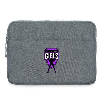 filles_jamais_tranquilles_unies - Sacoche pour ordinateur portable 15 pouces - gris chiné - Devant